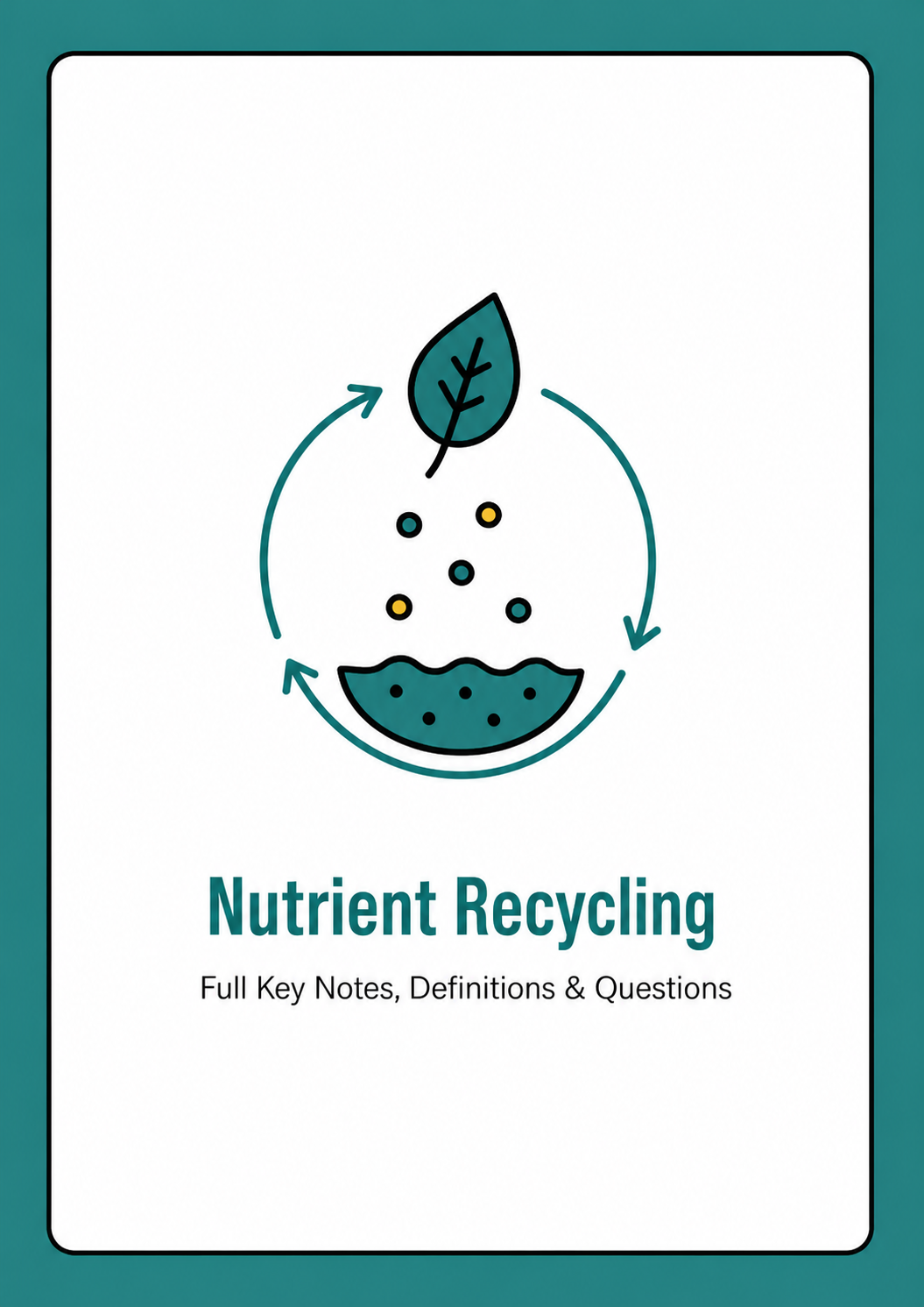 Chapter 12 - Nutrient Recycling cover