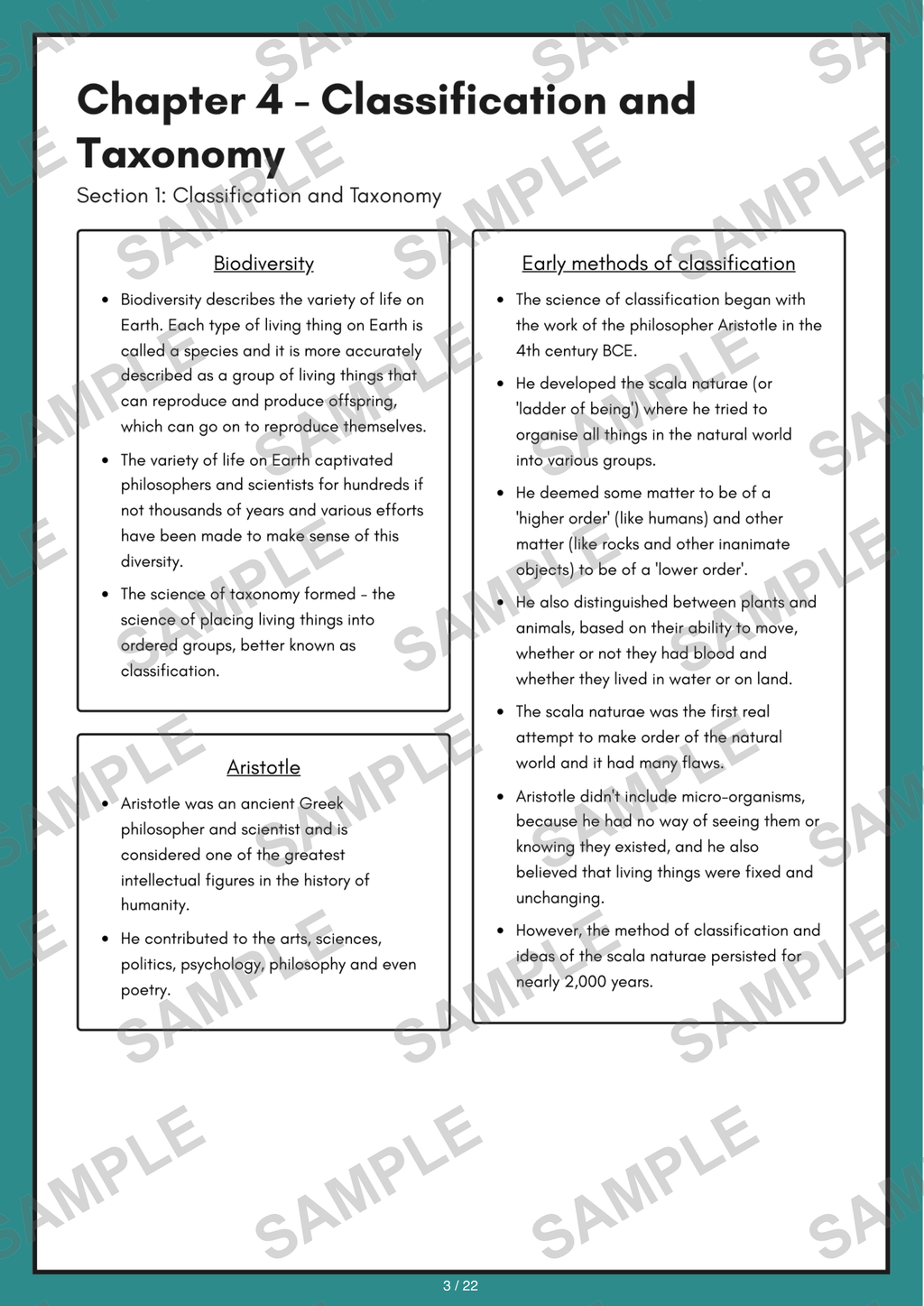 Chapter 4 - Classification and Taxonomy sample page