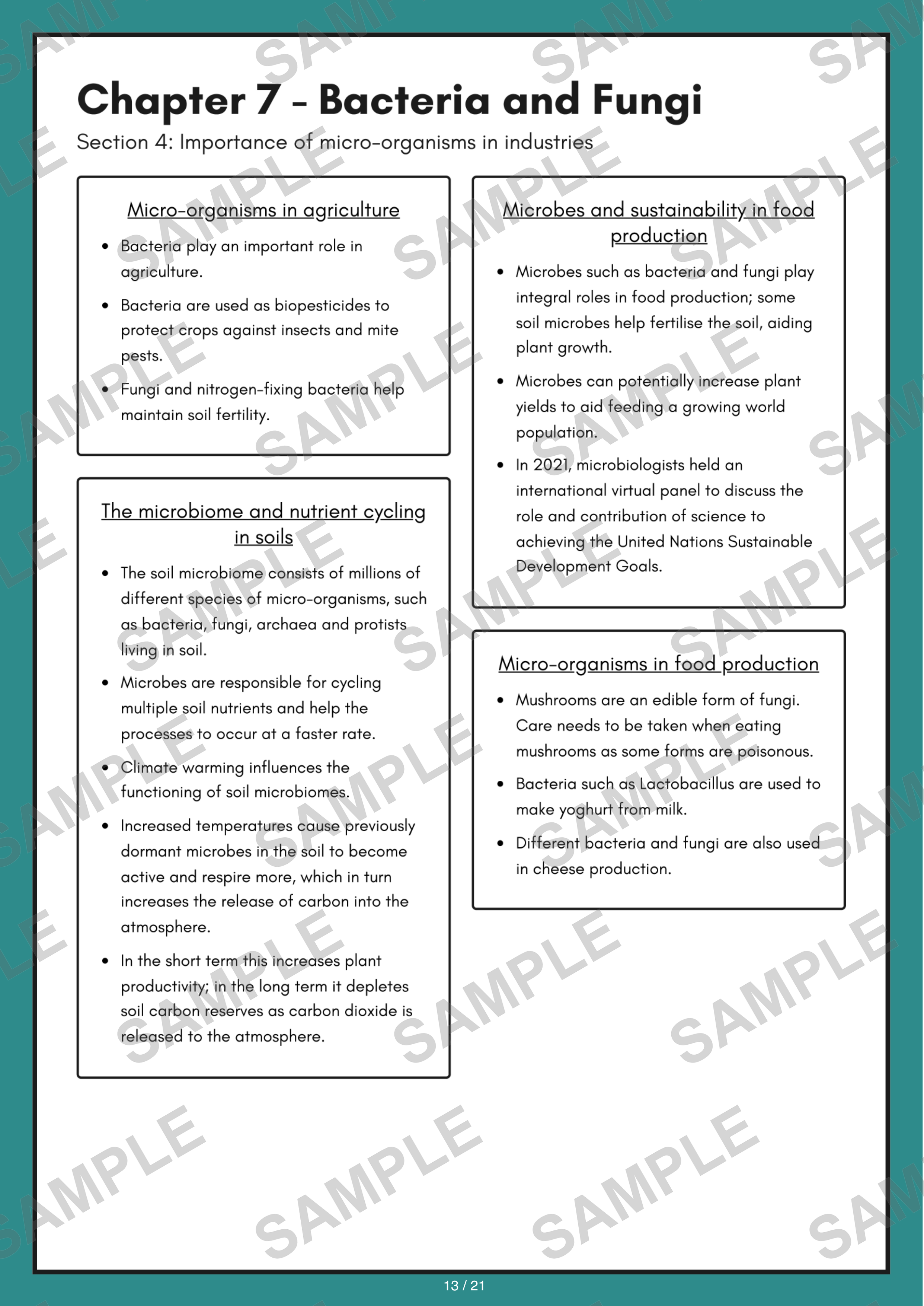 Chapter 07 - Bacteria and Fungi — H1 Notes