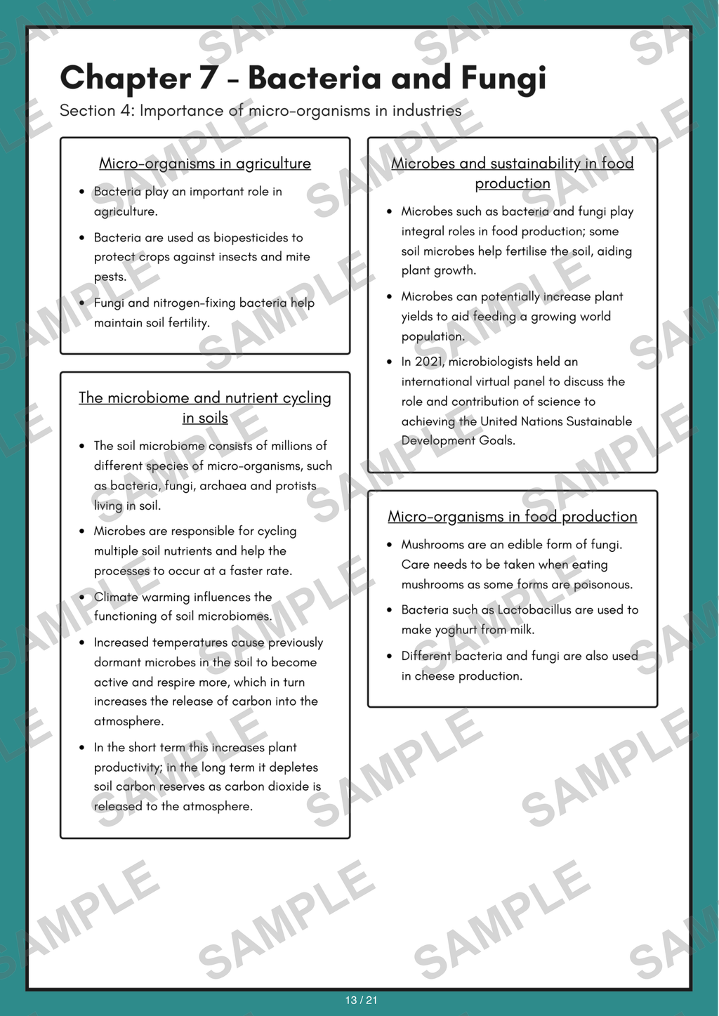 Chapter 7 - Bacteria and Fungi sample page