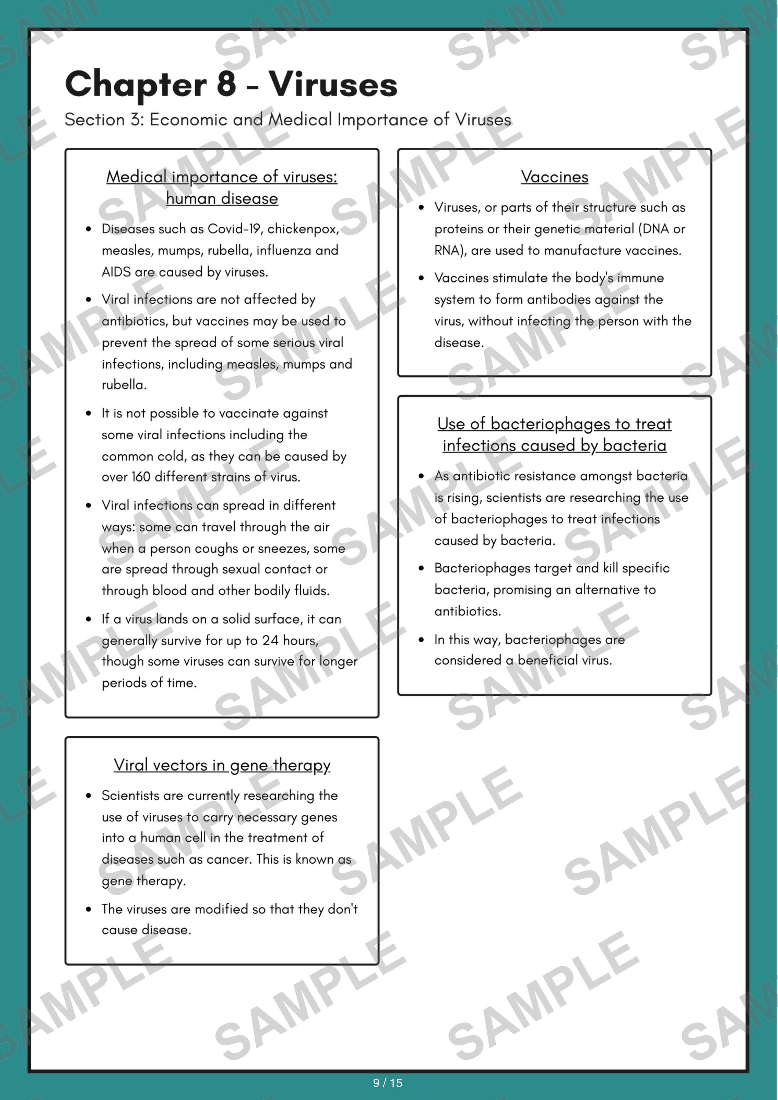 Chapter 08 - Viruses — H1 Notes