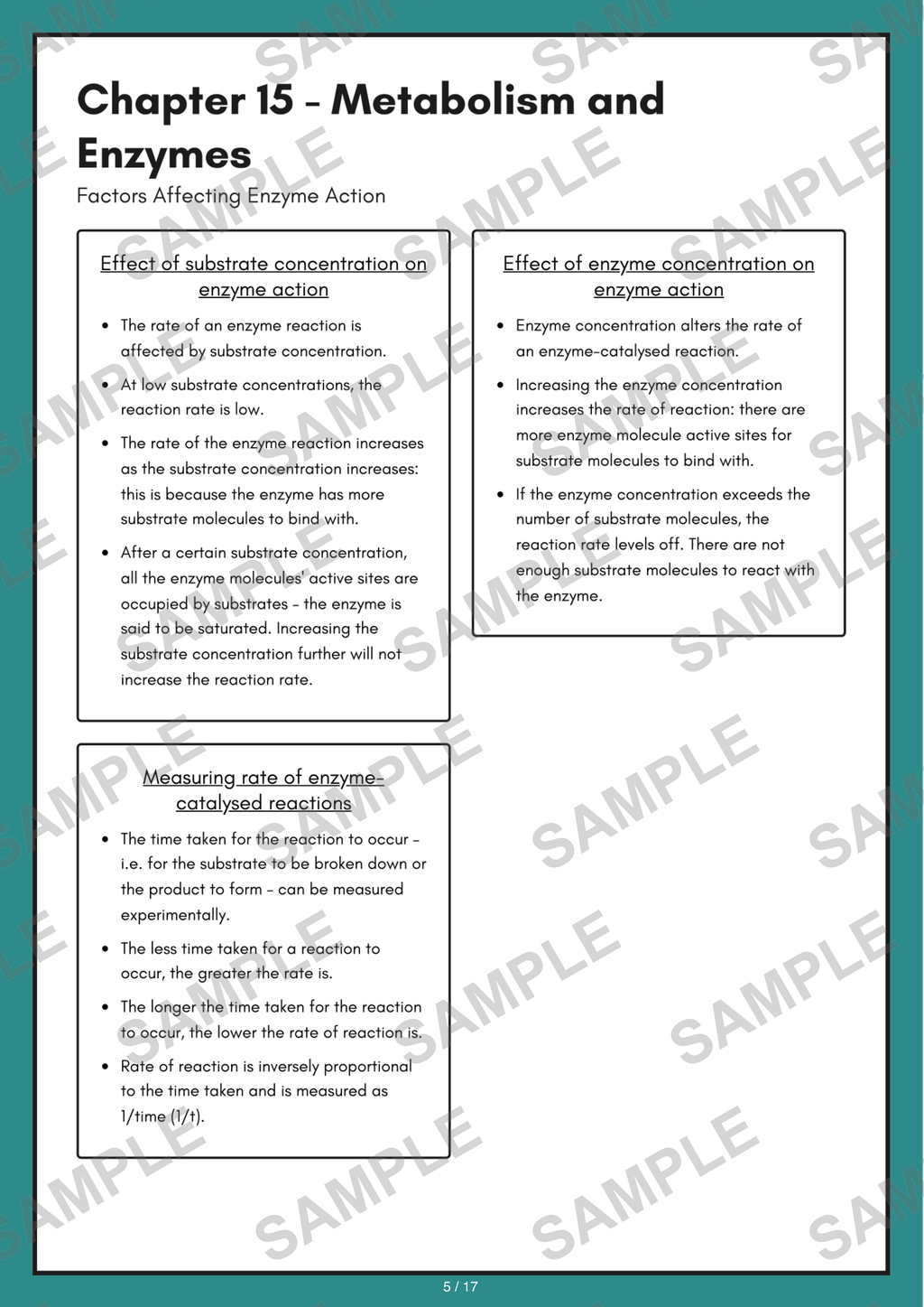Chapter 15 - Metabolism and Enzymes sample page