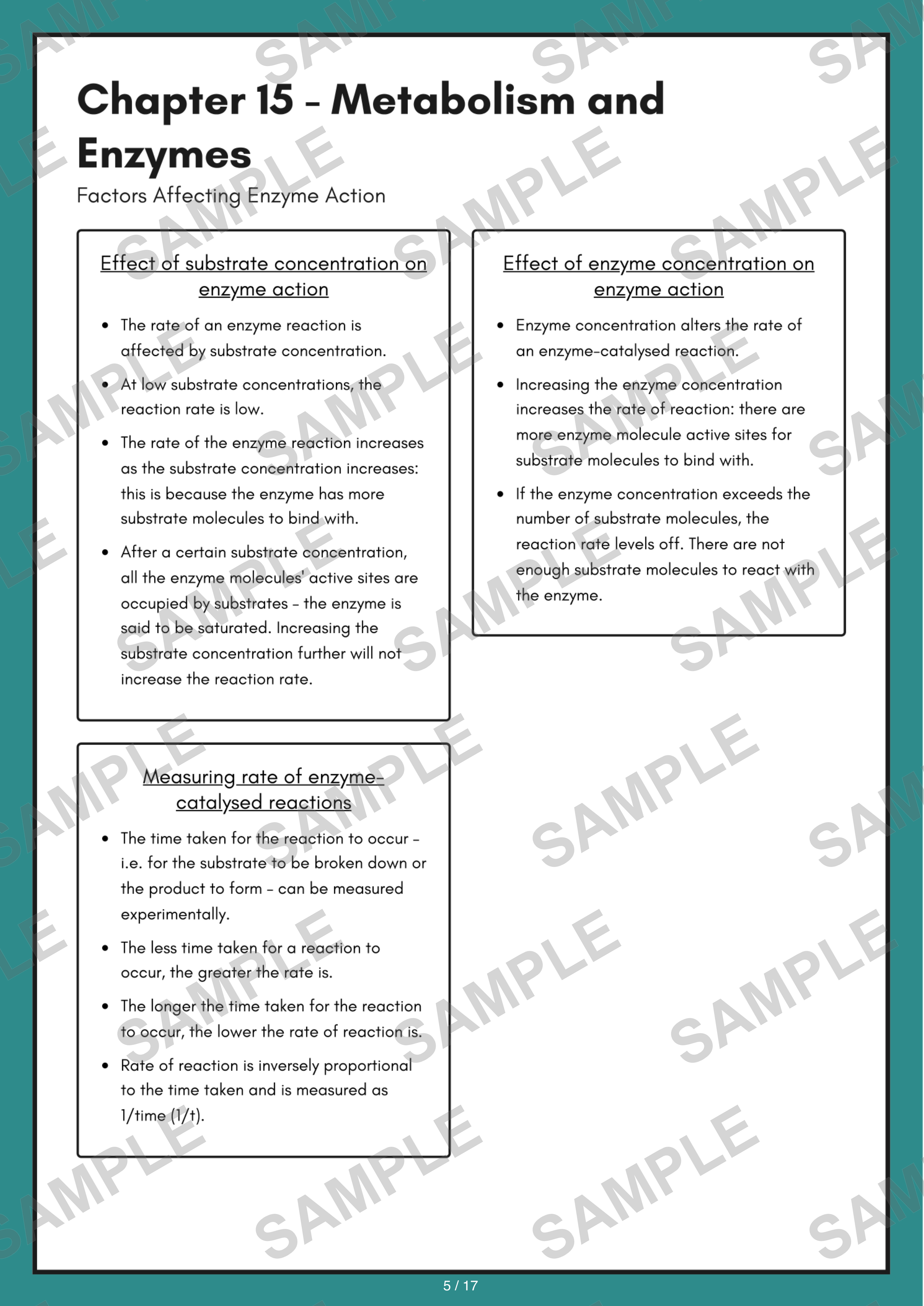 Chapter 15 - Metabolism and Enzymes sample page