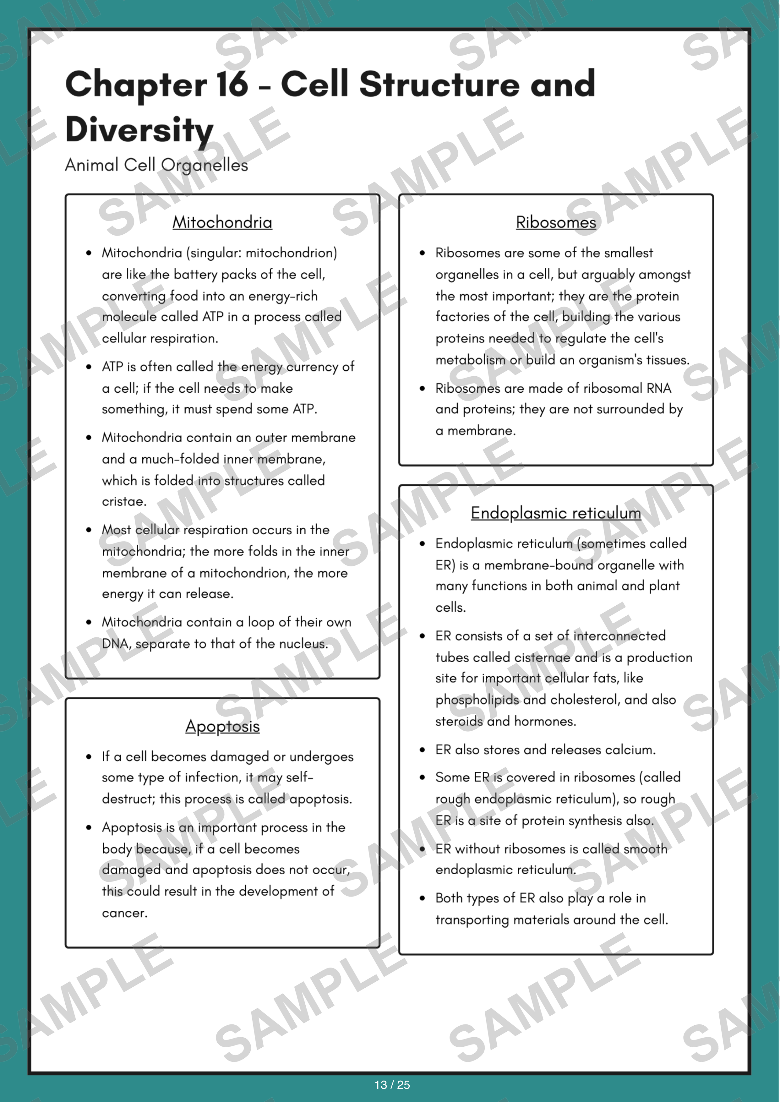 Chapter 16 - Cell Structure and Diversity sample page