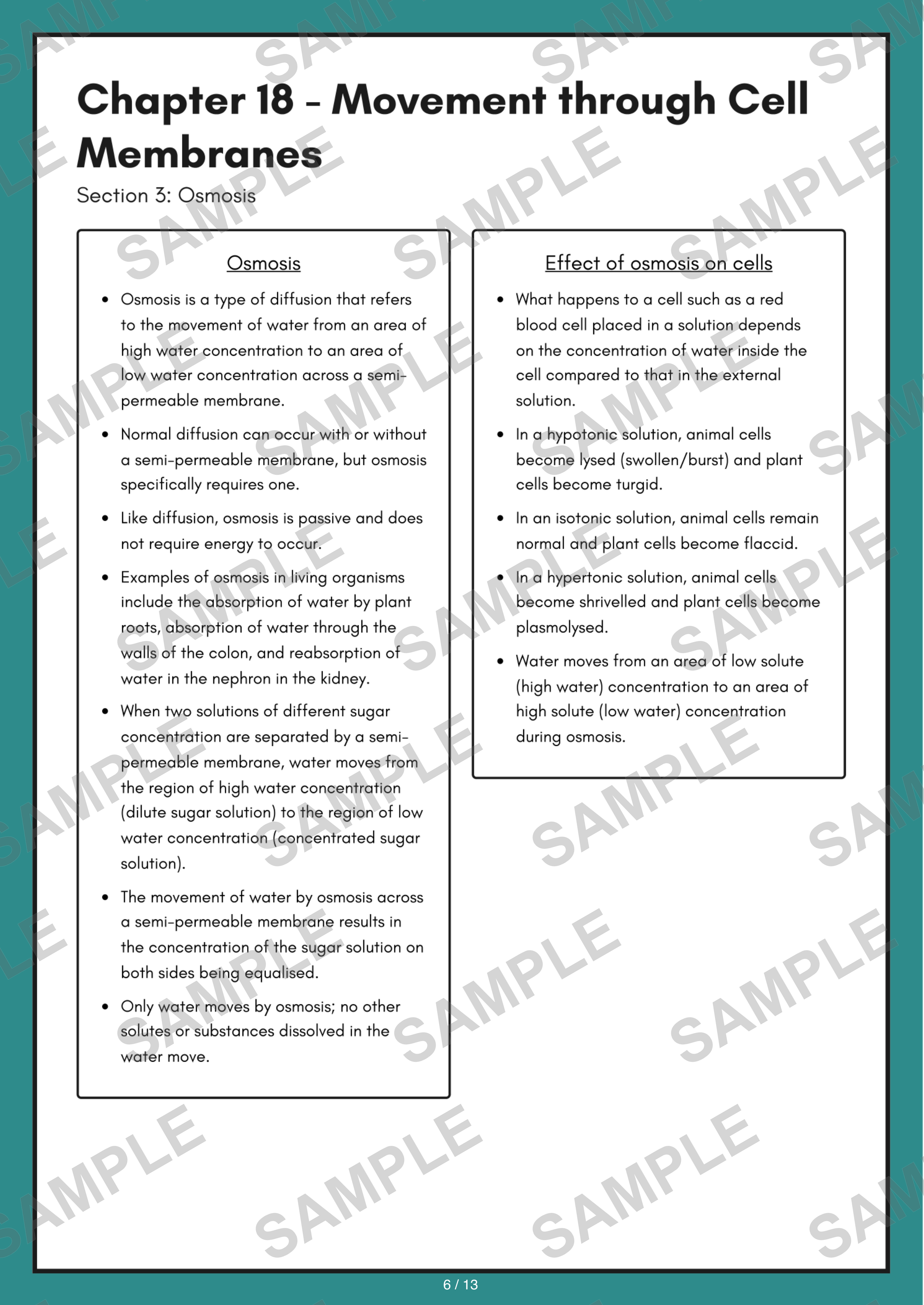 Chapter 18 - Movement through Cell Membranes sample page