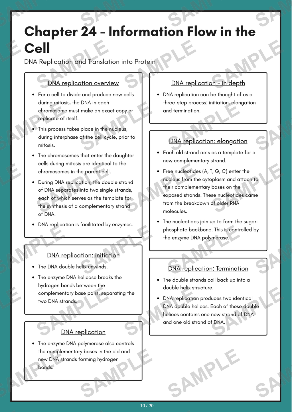 Chapter 24 - Information Flow in the Cell sample page