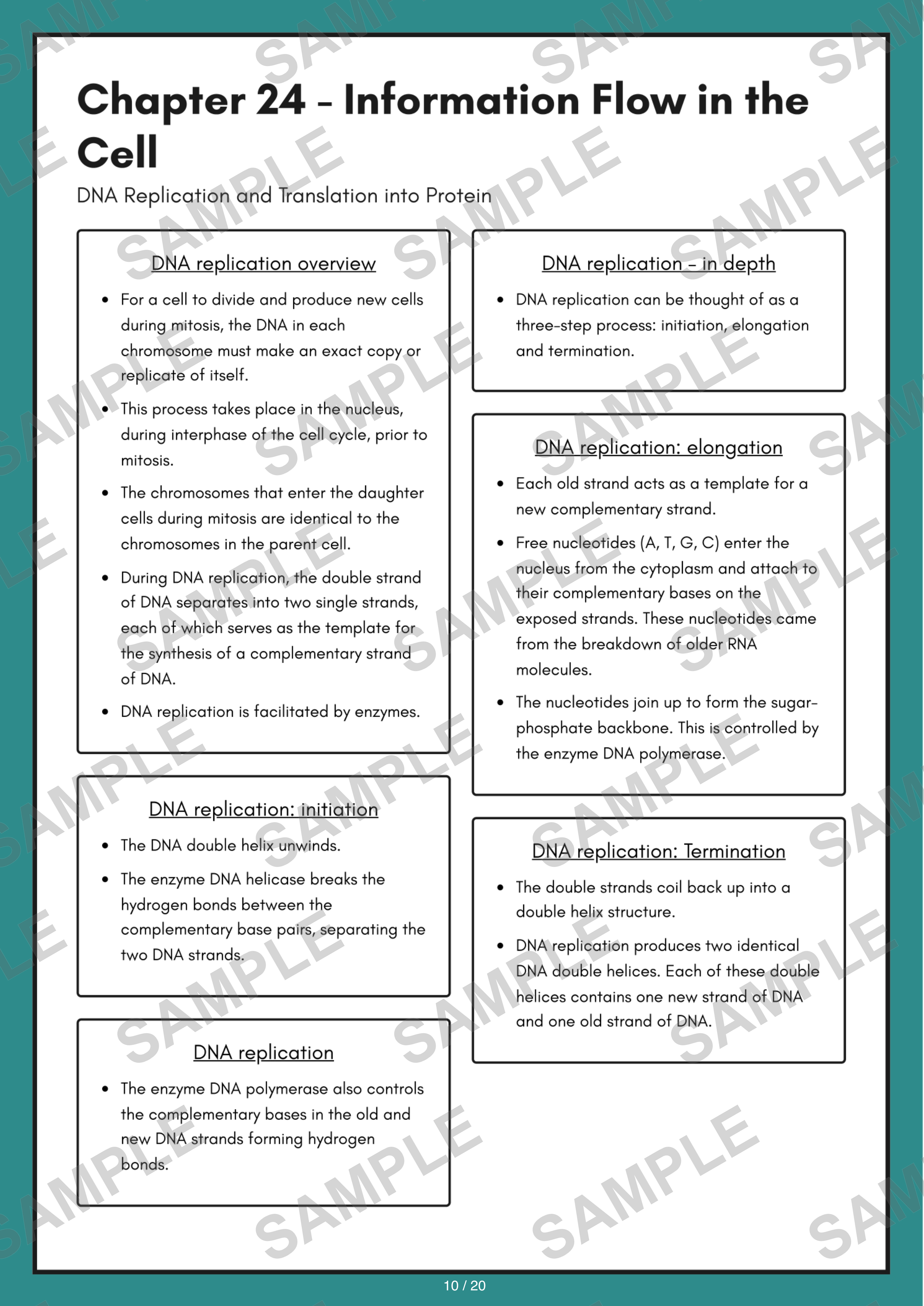 Chapter 24 - Information Flow in the Cell sample page