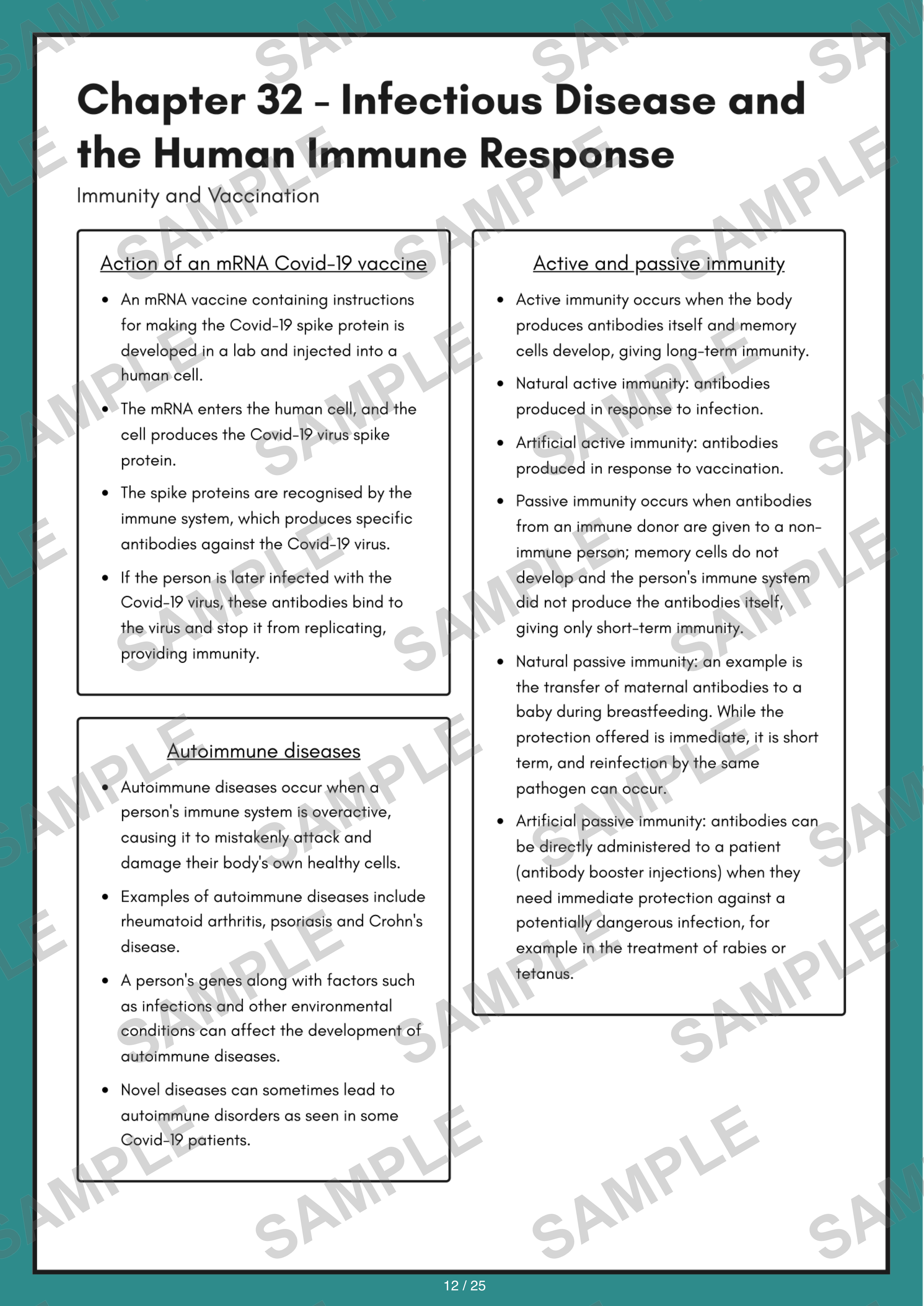Chapter 32 - Infectious Disease and the Human Immune Response sample page