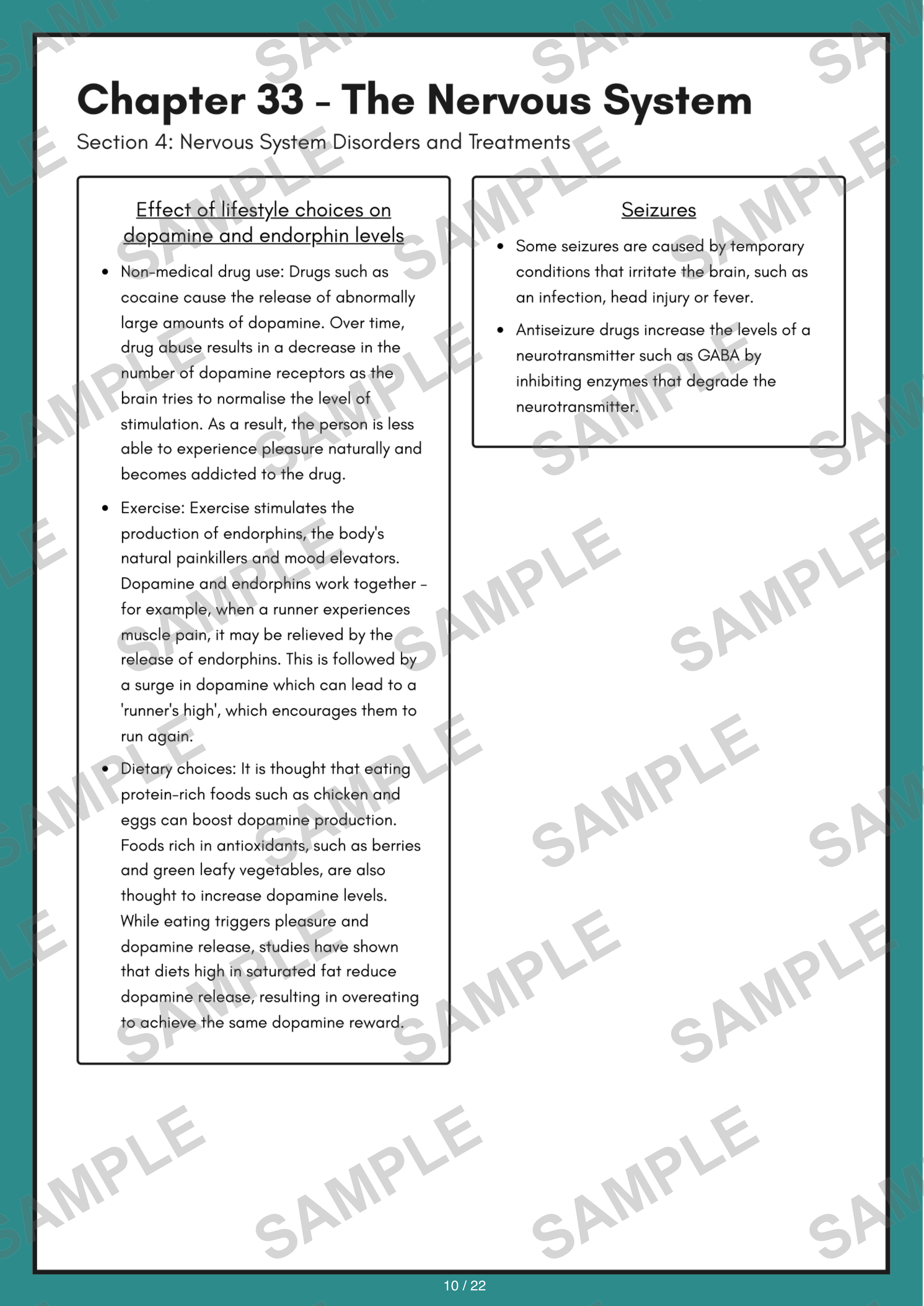 Chapter 33 - The Nervous System sample page