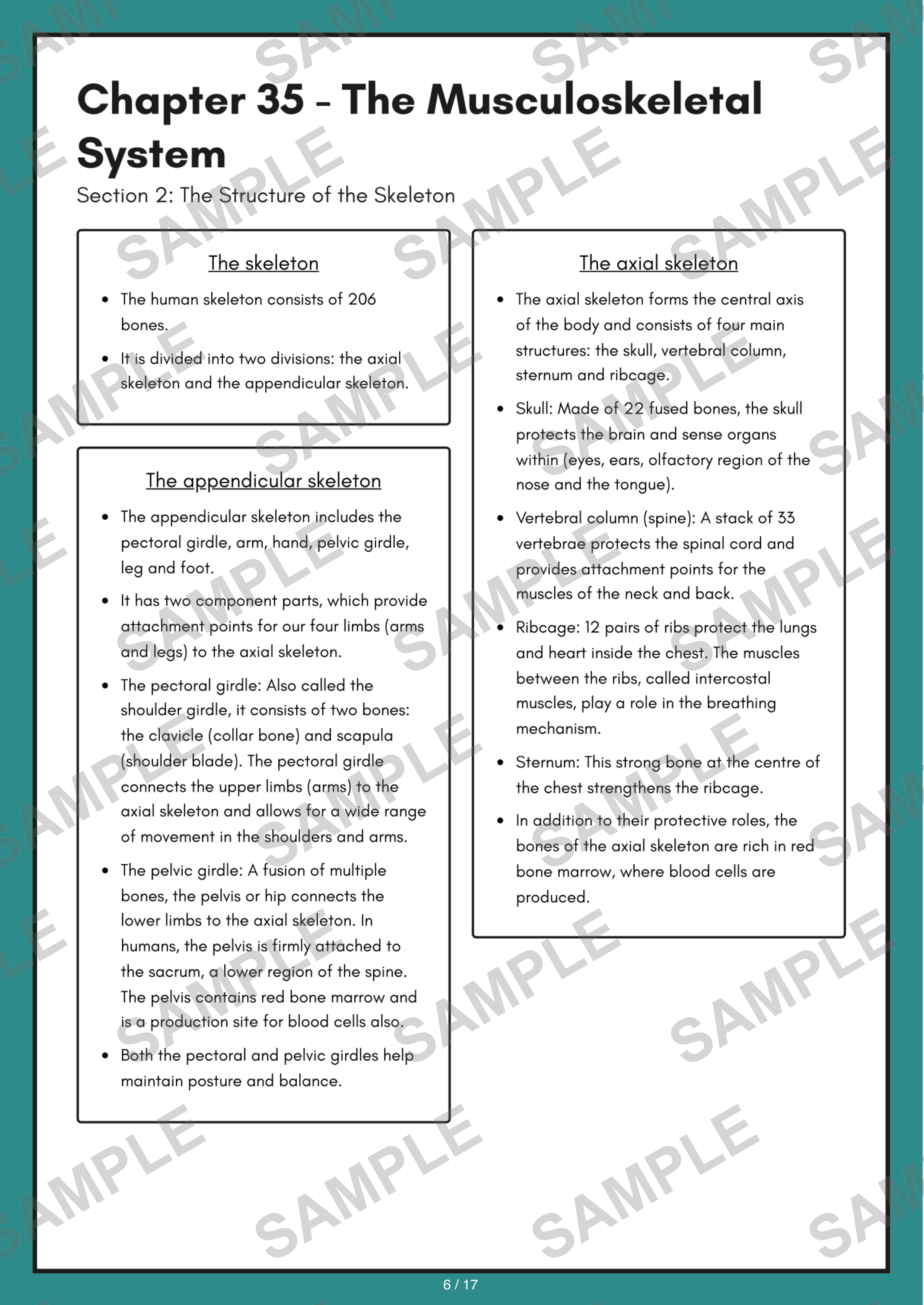 Chapter 35 - The Musculoskeletal System sample page