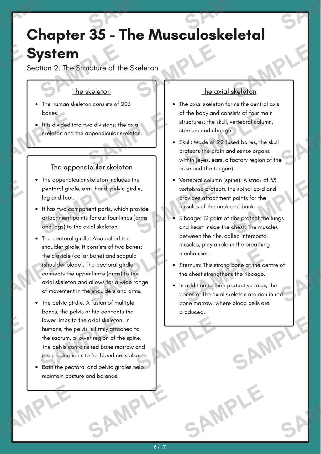 Chapter 35 - The Musculoskeletal System sample page