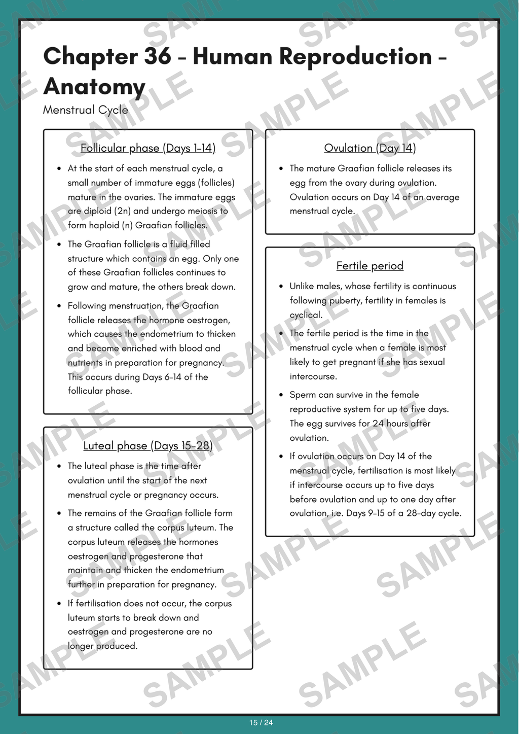 Chapter 36 - Human Reproduction - Anatomy sample page