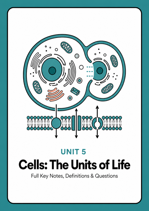 Unit 5 - Cells - The Units of Life
